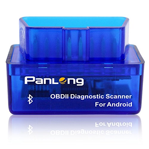 Panlong Bluetooth OBD2 OBDII Car Diagnostic Scanner Check Engine Light for Android - Compatible with Torque Pro