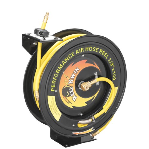 PENTAGON TOOLS - 3260 REEL KWIK 100 AIR REEL 3260 Pentagon Tools 3/8 300PSI Heavy Duty Retractable 100 Foot Air Hose & Reel Professional Grade