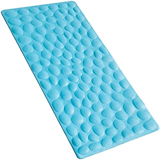 OTHWAY Non-Slip Bathtub Mat Soft Rubber Bathroom Bathmat with Strong Suction Cups (Blue)