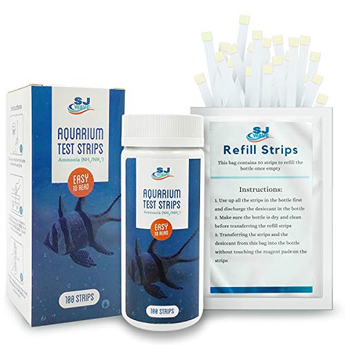 Ammonia Test Strips for Aquariums | Aquarium Test Strips - Fast and Accurate Water Quality Testing Kit for Saltwater & Freshwater Aquariums, Fish Ponds & Fish Tanks  Helps Keep Fish Safe (100 strips)