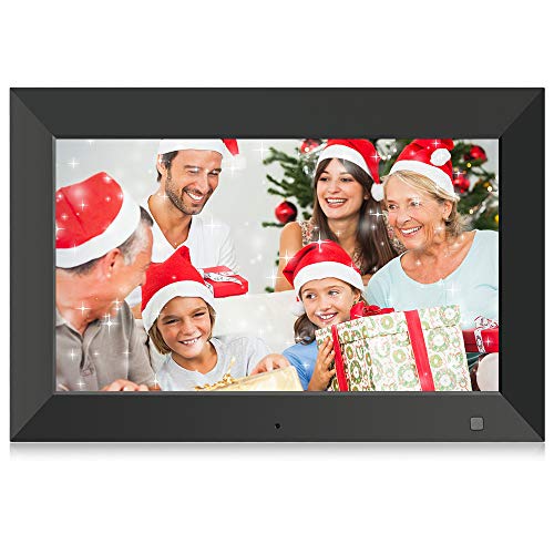 BSIMB Digital Photo Frame Digital Picture Frame 10.1 Inch 1024x600 IPS Screen with Motion Sensor/Auto Rotate/Music&Video Playback/Remote Control,Support 32GB USB Drive/SD Card M10(None WiFi)