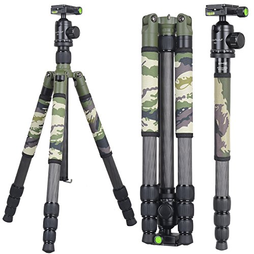 XILETU T284C+FB1 Carbon Fiber Tripod & Ball Head and Removable Monopod