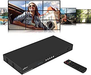 gofanco 3x3 4K Video Wall Processor & Controller  Up to 4K 30Hz, Switchable Inputs (USB-C, VGA, DP, HDMI), 180º Rotation, Edge Correction, 1U, Audio Extractor, 13 Display Modes, Cascading up to 10x10