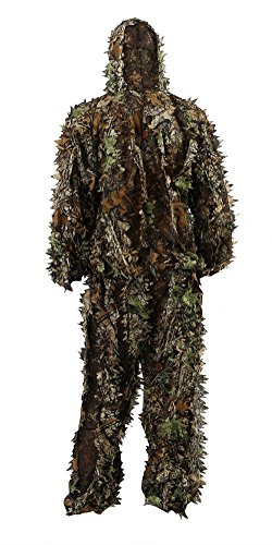 Zicac Outdoor Camo Ghillie Suit 3D Leafy Camouflage Clothing Jungle Woodland Hunting (Height Above 5'11