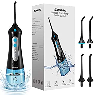 Water Flosser Professional Cordless Dental Oral Irrigator - 300ML Portable and Rechargeable IPX7 Waterproof 3 Modes Water Flosser with Cleanable Water Tank for Home and Travel, Braces & Bridges Care