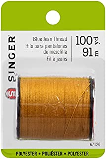 SINGER 67120 Blue Jean Thread, 100 Yards, Old Gold