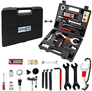 Navegando Bike Repair Tool Kit, Multi-Functional Bicycle Tool Kit with Torque Wrench for Repairing Tires, Brakes, Chains, Pedals, 18 PCS Complete Bike Tool with Portable Storage Box