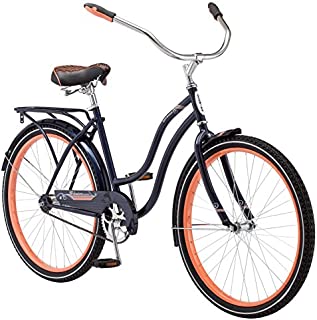 Schwinn Baywood Cruiser Bike, Featuring Steel Step-Through Frame and Single-Speed Drivetrain with Full Wrap Fenders, 24-Inch Wheels, Navy Blue