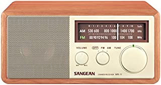 Sangean WR-11 Wood Cabinet AM/FM Table Top Analog Radio