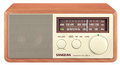 Sangean WR-11 Wood Cabinet AM/FM Table Top Analog Radio