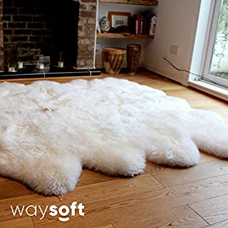 WaySoft Eco-Friendly Luxuxry Genuine Fur Rug