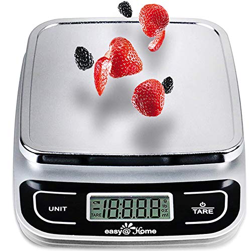 Easy@Home Digital Kitchen Scale Food Scale with High Precision to 0.04oz and 11 lbs capacity, Digital Multifunction Measuring Scale, EKS-202