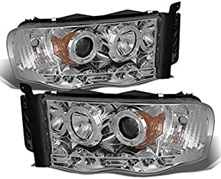 For 2002-2005 Dodge Ram 1500 | 2003-2005 Ram 2500 3500 Dual Halo Projector LED Headlights Pair Set