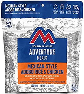 Mountain House Mexican Style Adobo Rice & Chicken | Freeze Dried Backpacking & Camping Food | 2-Servings | Gluten-Free