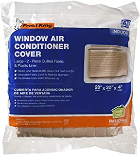 Frost King 2-Piece Quilted Indoor Air Conditioner Cover, Large, fits units up to 20