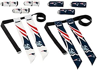 Franklin Sports NFL New England Patriots Flag Football Sets - NFL Team Flag Football Belts and Flags - Flag Football Equipment for Kids and Adults