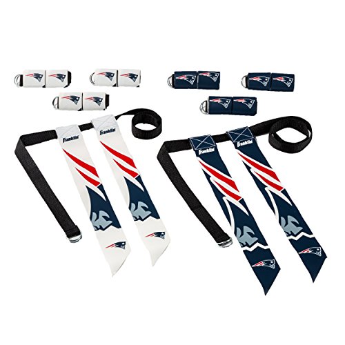 Franklin Sports NFL New England Patriots Flag Football Sets - NFL Team Flag Football Belts and Flags - Flag Football Equipment for Kids and Adults