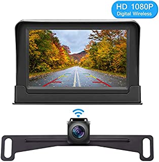 DoHonest HD 1080P Digital Wireless Backup Camera Kit with 5 Inch TFT Monitor for Trucks,Cars,SUVs,Vans,Campers Rear View Camera Super Night Vision