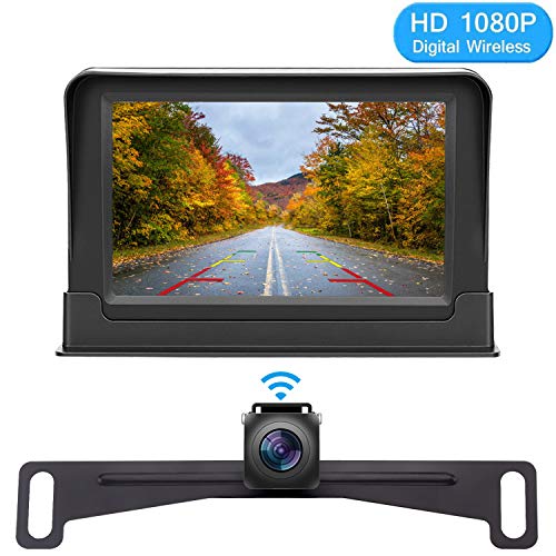 DoHonest HD 1080P Digital Wireless Backup Camera Kit with 5 Inch TFT Monitor for Trucks,Cars,SUVs,Vans,Campers Rear View Camera Super Night Vision