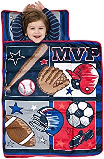 Baby Boom Nap Mat Set - Includes Pillow and Fleece Blanket  Great for Boys and Girls Napping at Daycare, Preschool, or Kindergarten - Fits Sleeping Toddlers and Young Children - Kid Friendly Design