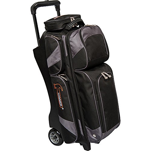 Hammer Premium Triple Roller Bowling Bag, Black/Carbon