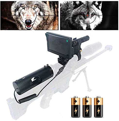 Sumger DIY 984ft/328yard Infrared Hunting Night Vision Scopes for Rifles,3MP 16MM IR Optics Scope Camera for Riflescopes with 4.3