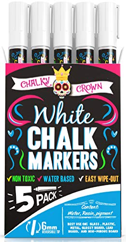 Liquid Chalk Marker Pen - White Dry Erase Marker - Chalk Markers for Chalkboard Signs