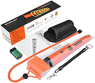 kuman Pin Pointer Metal Detector Metal Finder with Waterproof Case and 360° Scanning Treasure Hunting Unearthing ToolOrange