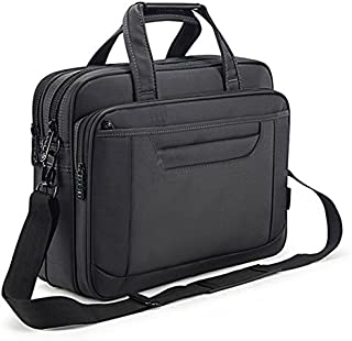 Briefcase Bag 15.6 Inch Laptop Messenger Bag Business Office Bag for Men Women, Waterproof Stylish Nylon Multi-Functional Shoulder Bag fit for Computer Notebook MacBook Hp Dell Lenovo Asus Apple