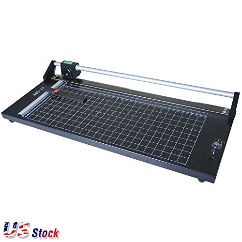 US Stock - 24 Inch Manual Precision Rotary Paper Trimmer, Sharp Photo Paper Cutter, Rotary Paper Cutter Trimmer