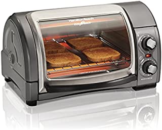 Hamilton Beach 31344D Easy Reach With Roll-Top Door Toaster Oven 4-Slice Silver