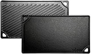 Lodge Pre-Seasoned Cast Iron Reversible Grill/Griddle, 16.75 Inch x 9.5 Inch, Black