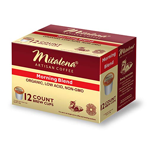 Mitalena Brand - 72 ct. Morning Blend Organic Arabica Low Acid Single Serve Coffee Pods