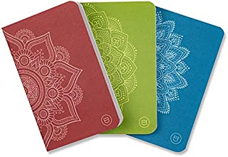 Pocket-Sized Gratitude Journals with Prompts to Support Your Mental Health & Manage Anxiety. Pack of 3 - Mandala Series