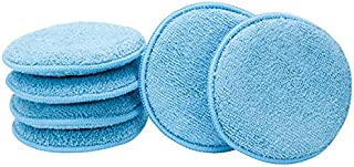 VIKING 862401 Microfiber Applicator and Cleaning Pads - 5 Inch Diameter, Blue, 6 Pack