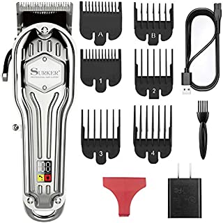 SURKER Mens Hair Clippers Cord Cordless Hair Trimmer Professional Haircut Kit For Men Rechargeable LED Display