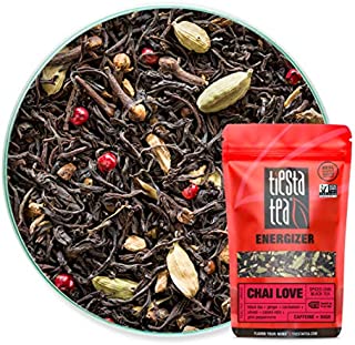 Tiesta Tea | Chai Love, Loose Leaf Spiced Chai Black Tea | All Natural, High Caffeine, Energize | Cardamom & Ginger | Chai Tea Lattes or Dirty Chai Tea | Spiced Chai Tea, 1.9 Ounce Pouch - 30 Cups