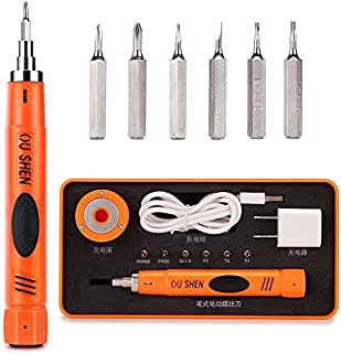 Electric Precision Screwdriver Adjustable Torque Cordless Screwdriver Set Rechargeable with 6 bits for Phone Camera Computer Tablet Laptop Repair