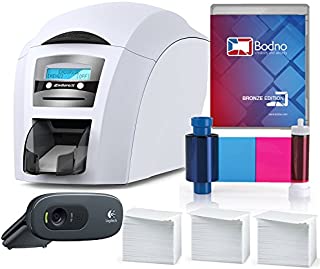 Magicard Enduro 3e Dual Sided ID Card Printer & Complete Supplies Package with Bodno ID Software