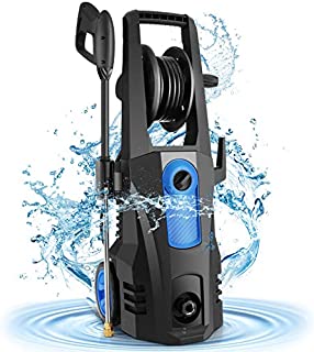Power Washer, TEANDE Pressure Washer 3500PSI Electric High Pressure Washer 1800W Professional Car Washer Cleaner Machine with Hose Reel,4 Nozzles for Patio Garden Yard Vehicle (Blue)