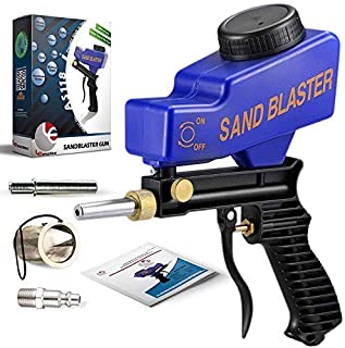 Sandblaster Sand Blaster Gun Kit, Soda Blaster, Professional Sand Blasters, Media Sandblaster Gun, Spot Blaster, Media Blaster Sandblast Gun, Walnut, Bead, & Sand Blast Blasting Equipment. (AS118)