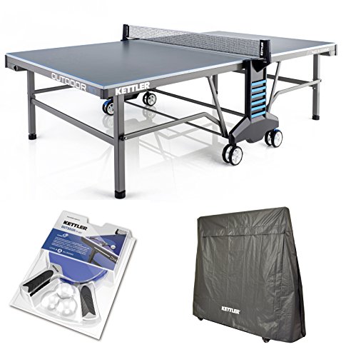 Kettler Outdoor 10 Table Tennis Table with Accessories (Anthracite)