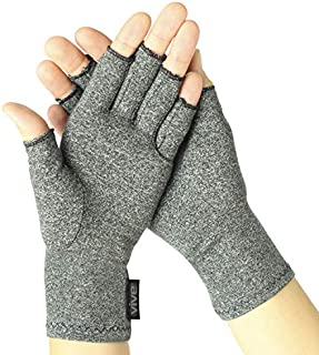 Vive Arthritis Gloves - Compression Gloves for Rheumatoid & Osteoarthritis - Hand Gloves Provide Arthritic Joint Pain Symptom Relief - Men & Women - Open Finger (Medium)