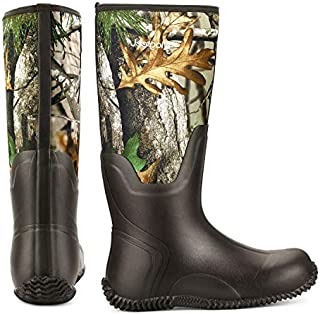 Magreel Waterproof Rubber Boots for Men and Women, Insulated Neoprene Boots for Snow, Rain, Mud, Garden, Fishing, Hunting and Outdoor Work