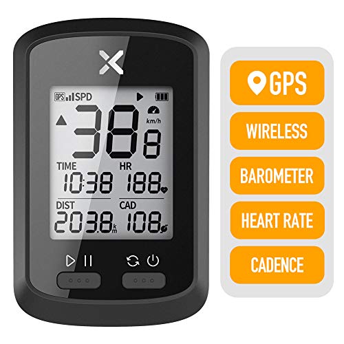 XOSS Bike GPS Computer G+ Wireless Speedometer Odometer Cycling Tracker Waterproof Road Bike MTB Bicycle Bluetooth ANT+ with Cadence Cycling Computers (1 x G+ Computer)