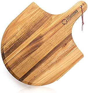 Chef Pomodoro Acacia Wood Pizza Peel, Charcuterie Board Pizza Spatula Paddle for Baking Homemade Pizza and Bread - Oven or Grill Use - POMODORO