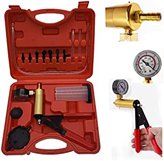 Brake System Bleeding Tools Brake Bleeder Kit Hand held Vacuum Pump Test Set for Automotive,2 in 1 with Adapters Case(16PCS)