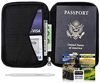 Zero Grid Passport Wallet - Travel Document Holder w/RFID Blocking