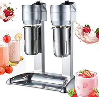 Professional Milk Shake Machine,Commercial Stainless 110V Double/Single Head Drink Mixer 18000RMP Home Milkshake Mixer Machine Ice Cream Mixing High Speed Mixer Blender USA STOCK (2 round head)