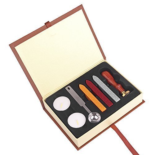 Wax Seal Stamp Kit Vintage Stamp Seal Sealing Wax Retro Harry Potter Hogwarts School Badge Classic Stamp Seal Maker Wax Stick Gift Box Set